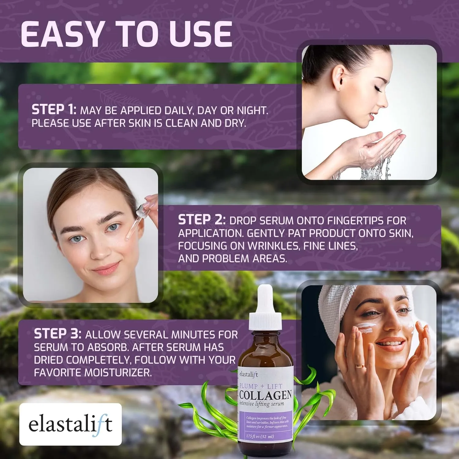 Elastalift Collagen Serum For Face   Collagen Body Cream & Face Moisturizer 2pc Skin Care Bundle| Collagen Face Serum   Body Lotion For Skin Tightening To Lift, Plump, & Firm Sagging Skin, 2PC Set