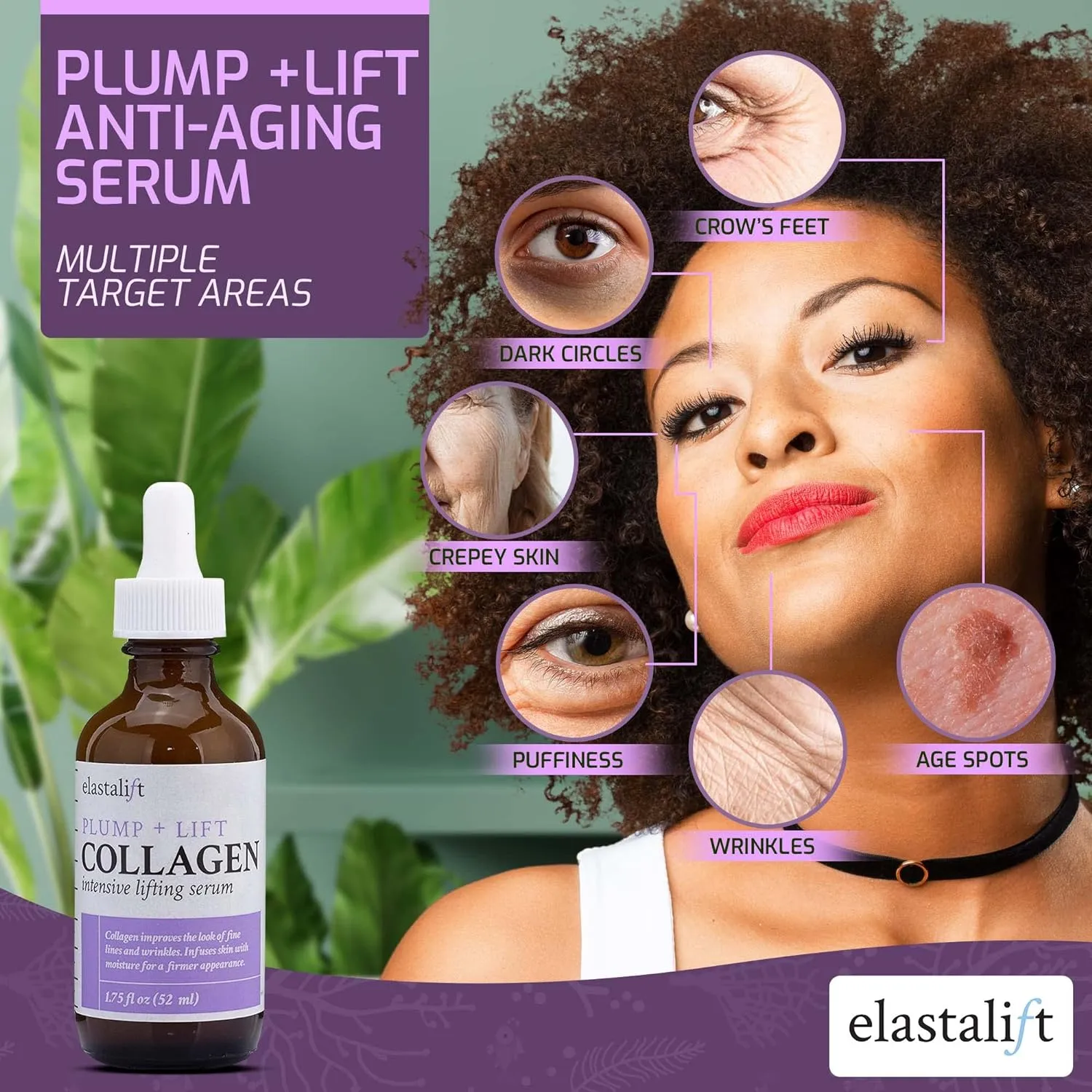 Elastalift Collagen Serum For Face   Collagen Body Cream & Face Moisturizer 2pc Skin Care Bundle| Collagen Face Serum   Body Lotion For Skin Tightening To Lift, Plump, & Firm Sagging Skin, 2PC Set