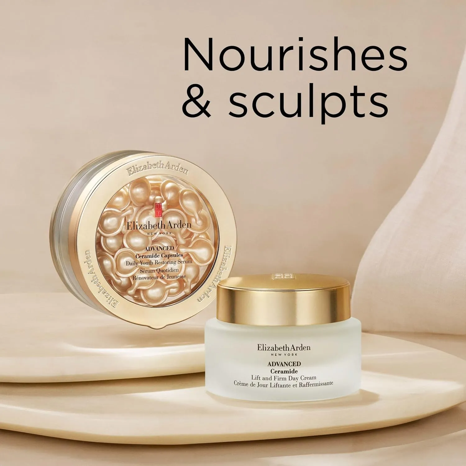 Elizabeth Arden Advanced Ceramide Lift and Firm Face Cream, Hydrating Moisturizer for Day or Night, Infused with Peptides, 1.7 fl oz