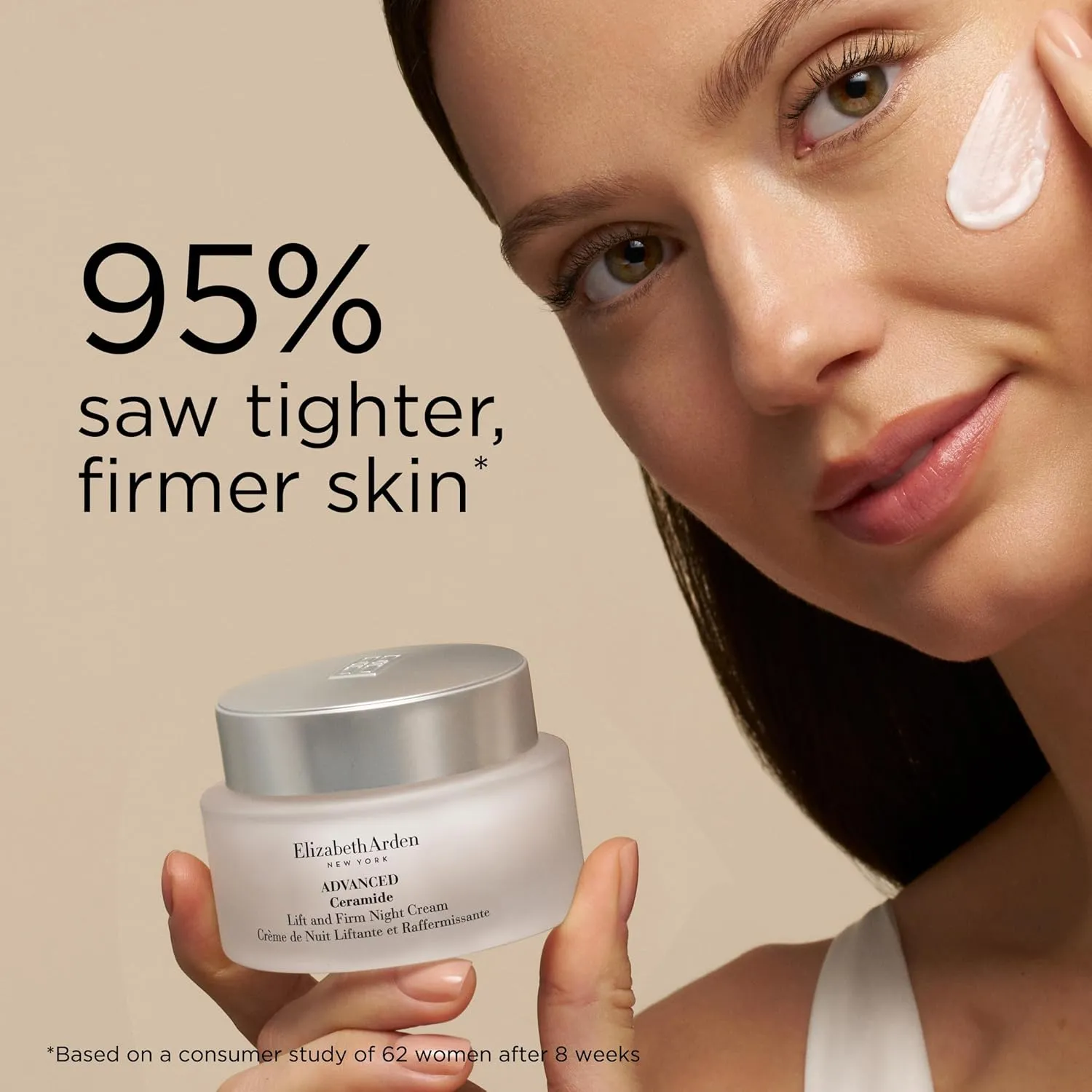Elizabeth Arden Advanced Ceramide Lift and Firm Face Cream, Hydrating Moisturizer for Day or Night, Infused with Peptides, 1.7 fl oz