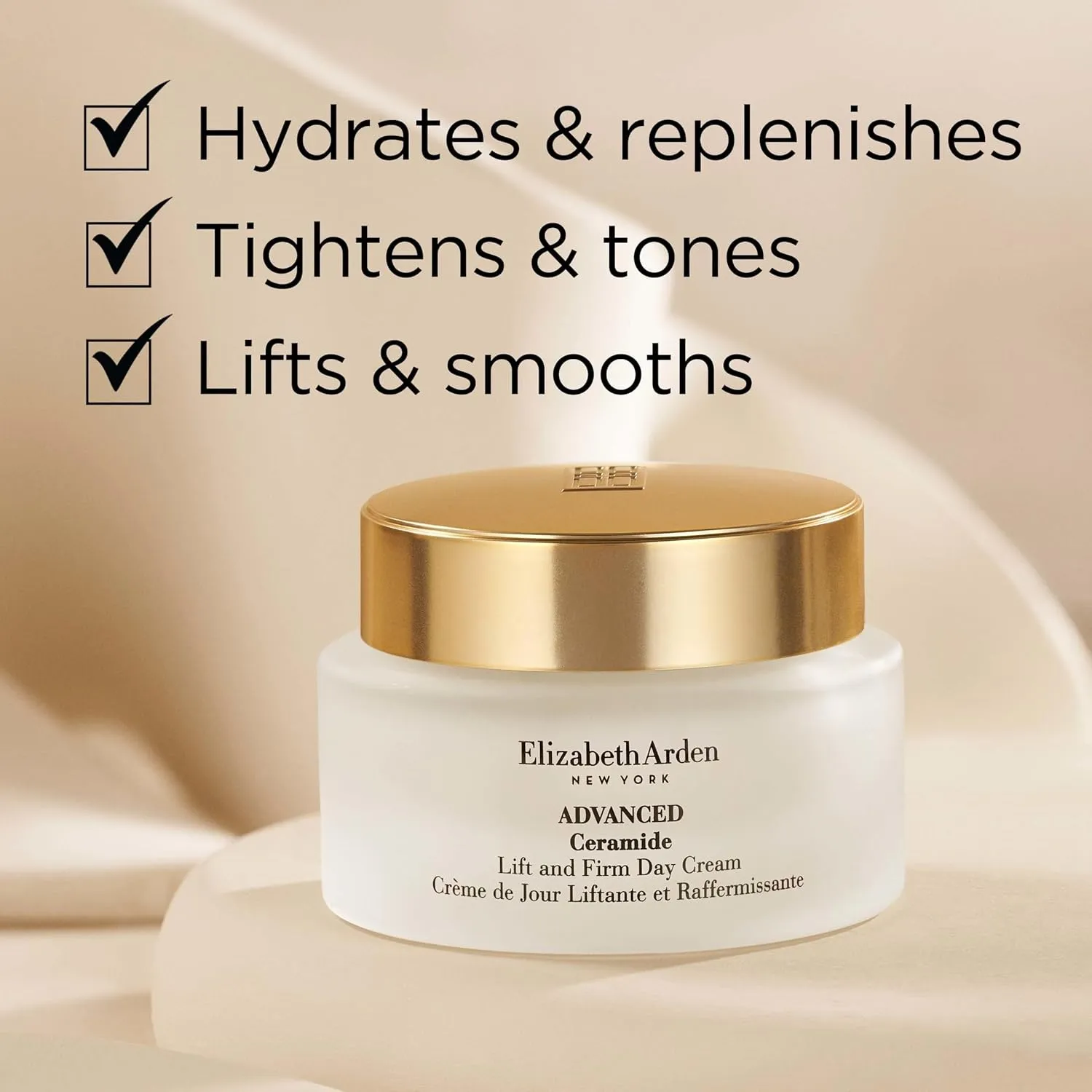 Elizabeth Arden Advanced Ceramide Lift and Firm Face Cream, Hydrating Moisturizer for Day or Night, Infused with Peptides, 1.7 fl oz