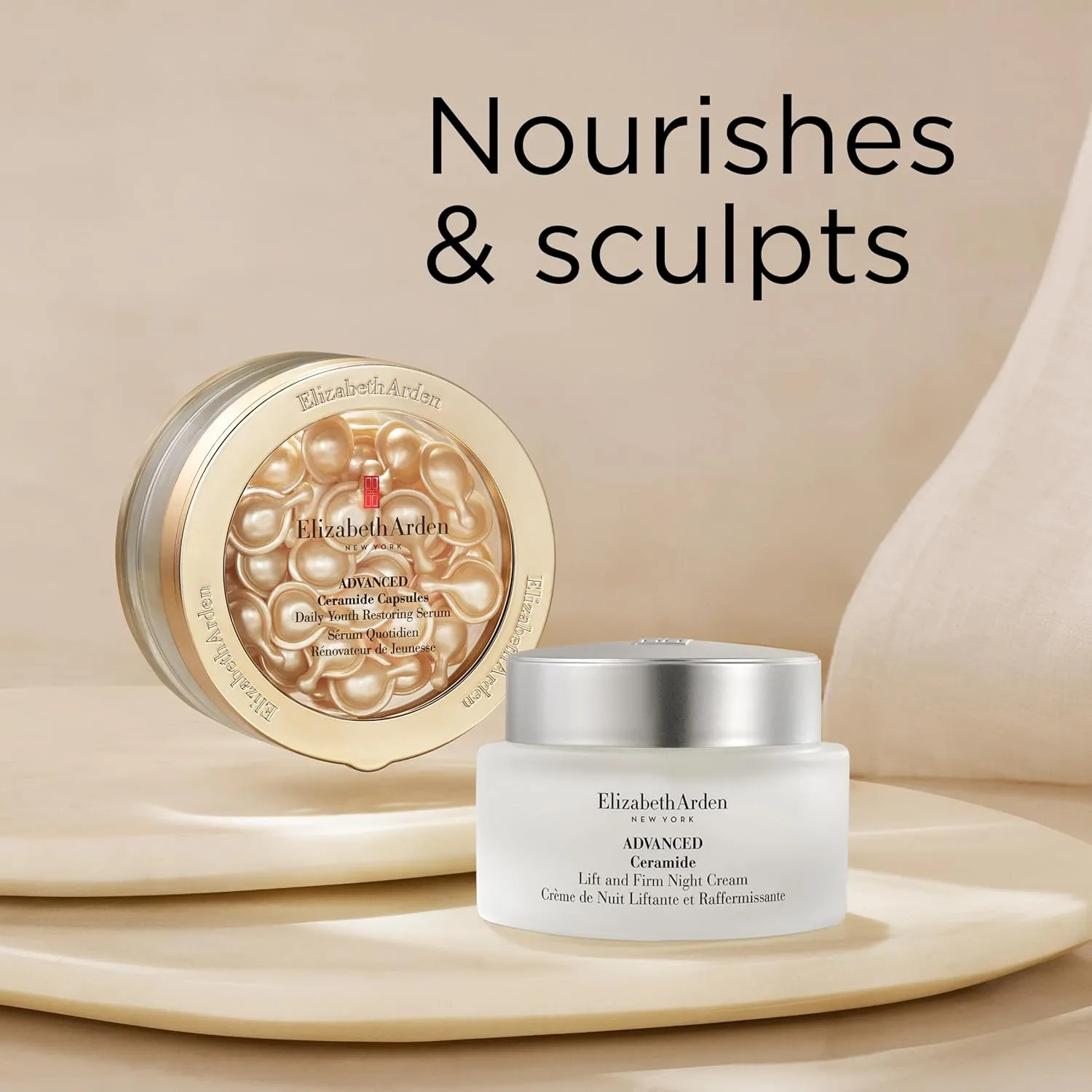 Elizabeth Arden Advanced Ceramide Lift and Firm Face Cream, Hydrating Moisturizer for Day or Night, Infused with Peptides, 1.7 fl oz