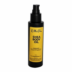 Elle Vie Unscented Shea Body Oil, Shea, Almond, Avocado Body Oil, Essential Hydrating Moisturizer Oil, Natural Massage Body Oil for Skin, (4fl oz.)
