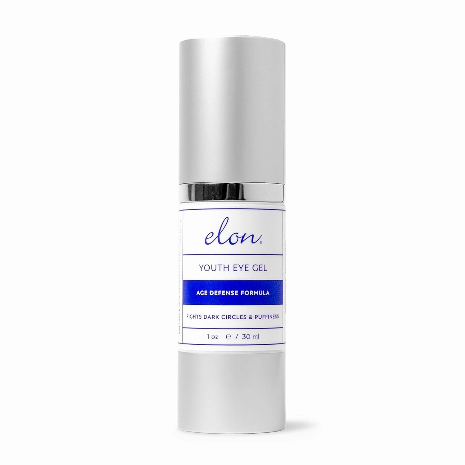 Elon Youth Under Eye Gel – Hyaluronic Acid Gel w/MSM, Plant Stem Cells - Anti Aging to Fight Dark Circles– Under Eye Puffiness Reducer– For All Skin Types, No Fragrance or Parabens (1oz/30ml)