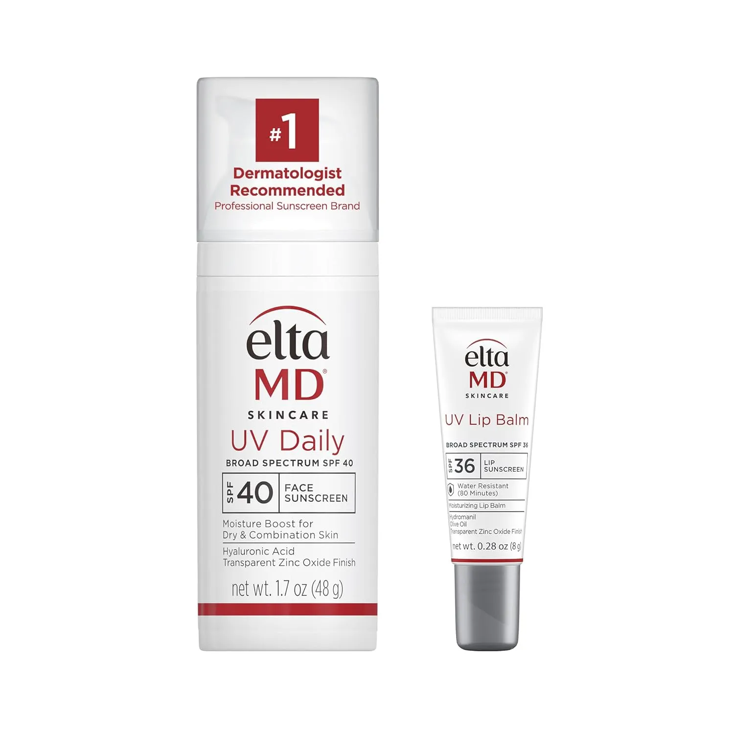 EltaMD UV Daily SPF 40 Face Sunscreen Moisturizer with Zinc Oxide, Daily Face Moisturizer with SPF, Sunscreen, 1.7 oz Pump