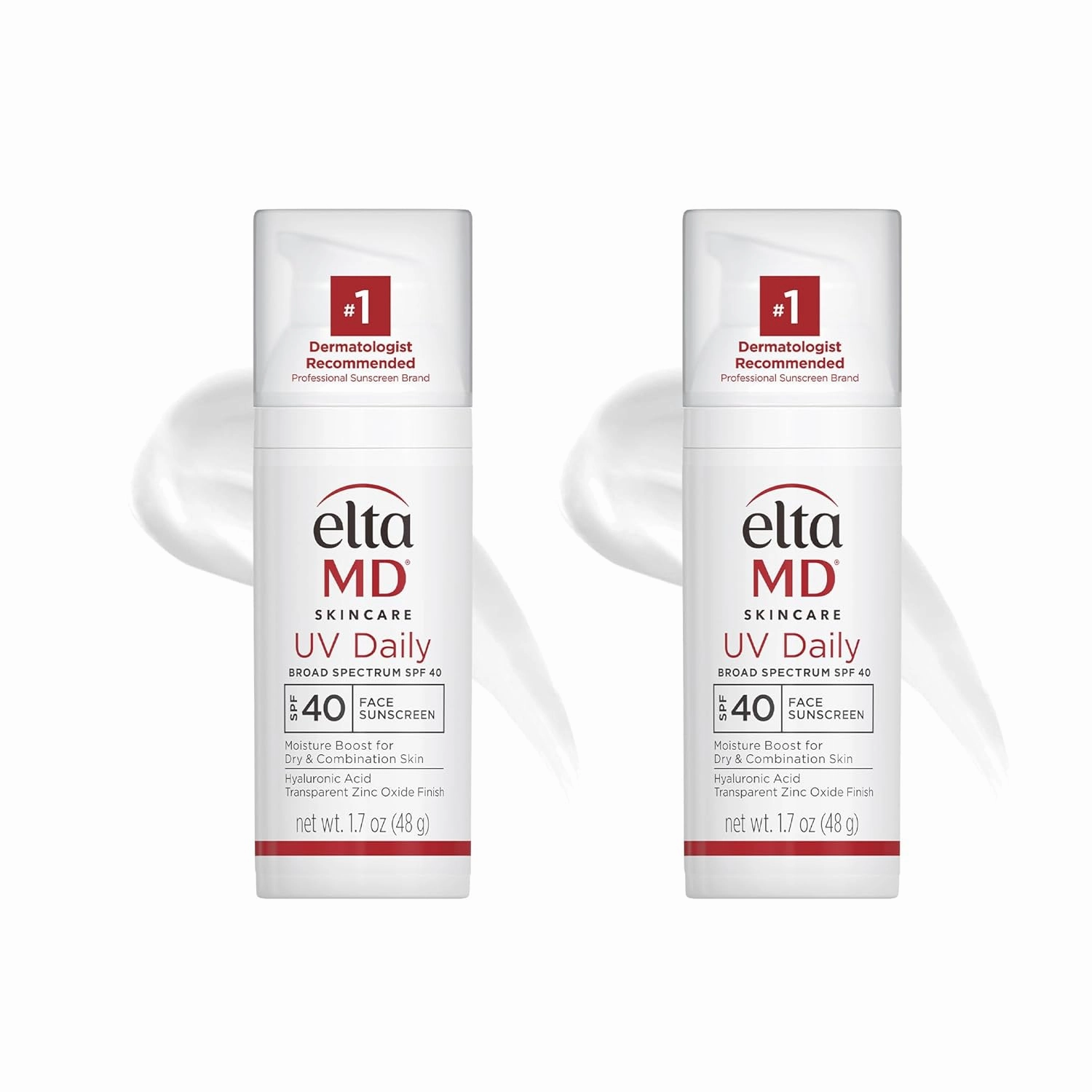 EltaMD UV Daily SPF 40 Face Sunscreen Moisturizer with Zinc Oxide, Daily Face Moisturizer with SPF, Sunscreen, 1.7 oz Pump