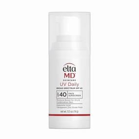 EltaMD UV Daily SPF 40 Face Sunscreen Moisturizer with Zinc Oxide, Daily Face Moisturizer with SPF, Sunscreen, 1.7 oz Pump