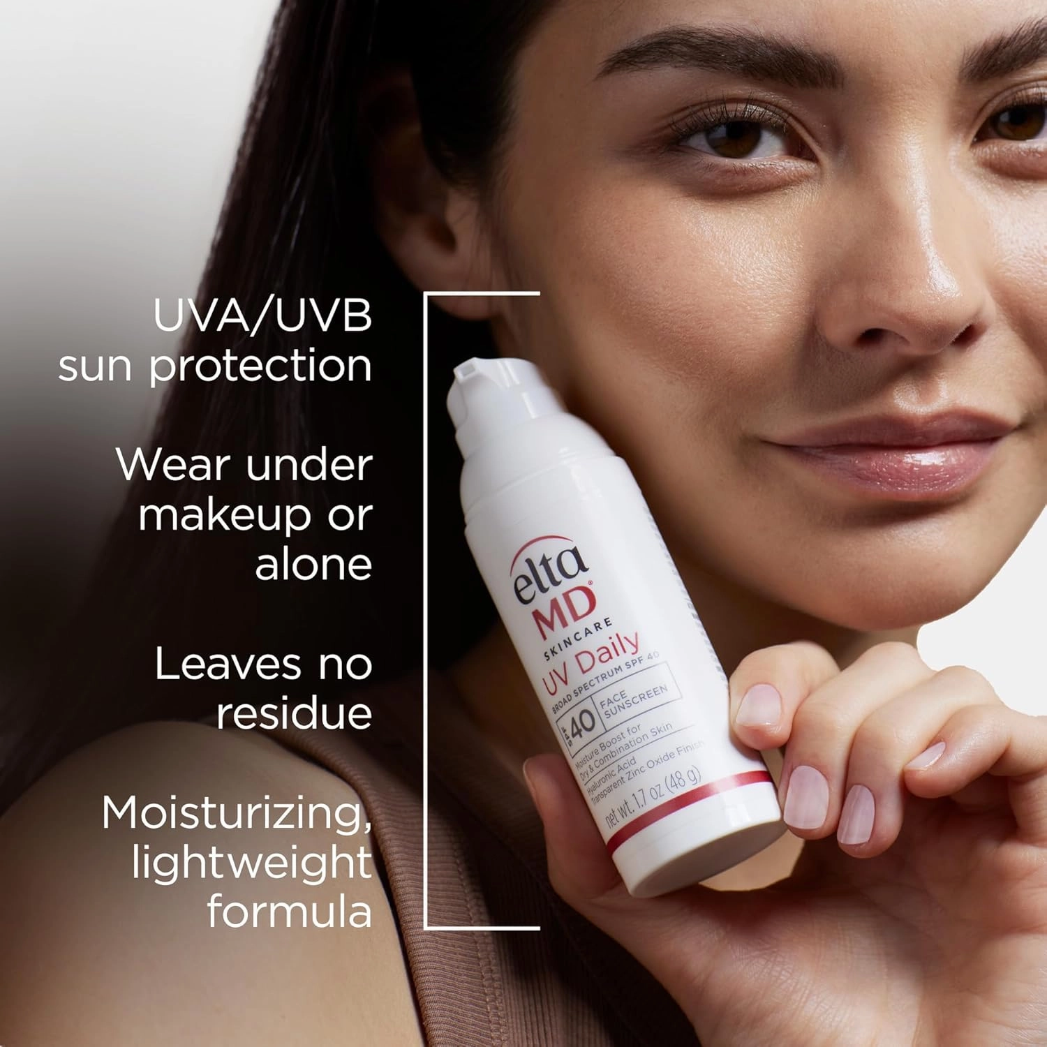 EltaMD UV Daily SPF 40 Face Sunscreen Moisturizer with Zinc Oxide, Daily Face Moisturizer with SPF, Sunscreen, 1.7 oz Pump