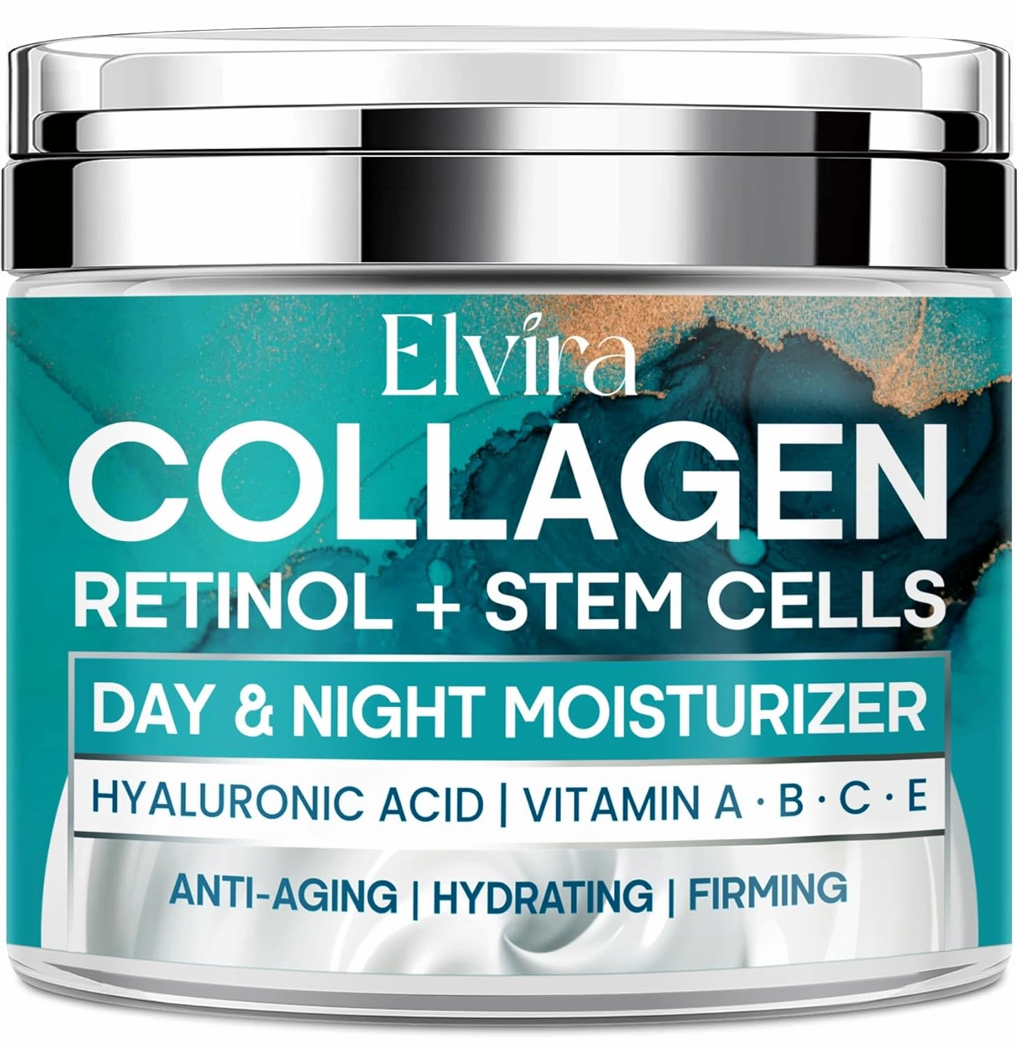 Elvira Anti Aging Face Cream with Retinol, Collagen & Stem Cells – Wrinkle Moisturizer for Face & Neck, Hydrating & Firming, 1.85 Fl Oz