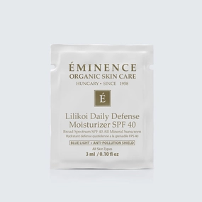 Eminence Organics Lilikoi Daily Defense Moisturizer SPF 40 Card Sample