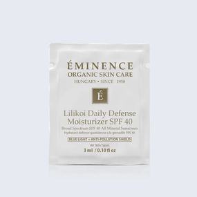 Eminence Organics Lilikoi Daily Defense Moisturizer SPF 40 Card Sample