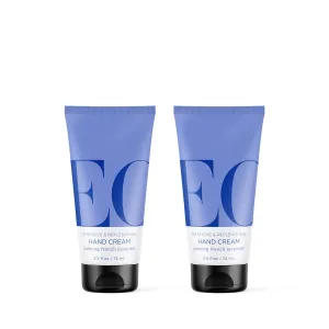 EO Hand Cream, 2.5 Ounce (Pack of 2), French Lavender, Organic Plant-Based, Moisturizer for Dry Skin