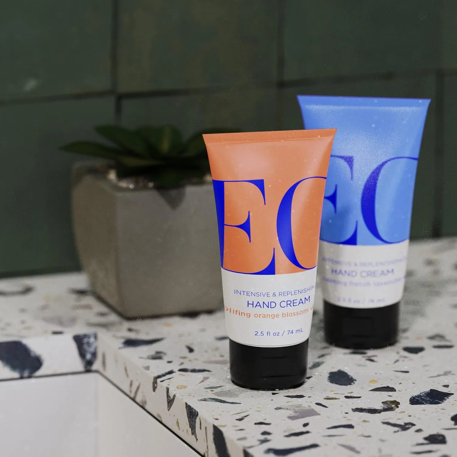 EO Hand Cream, 2.5 Ounce (Pack of 2), French Lavender, Organic Plant-Based, Moisturizer for Dry Skin