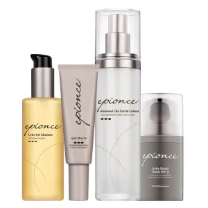 Epionce Combination, Oily, & Problem Skin Routine with Cleanser, Serum, Moisturizer, & Tinted SPF