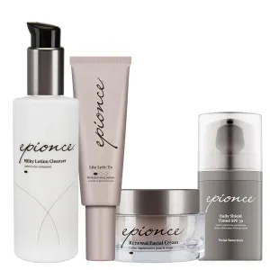 Epionce Dry, Sensitive, & Normal Skin Routine with Cleanser, Serum, Moisturizer, & Tinted SPF