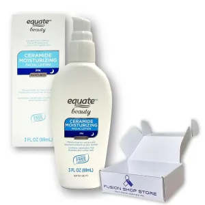 Equate Beauty Moisturizing Lotion- Facial PM Fragrance- Free, Oil- Free (pack of 1), Boxed By Fusion Shop Store