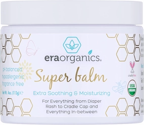 Era Organics Healing Ointment for Babies - USDA Certified Organic Natural Gentle Moisturizer for Sensitive Skin Prone To Baby Eczema, Cradle Cap (Infant Seborrheic Dermatitis), Rashes & Hives (4 oz.)