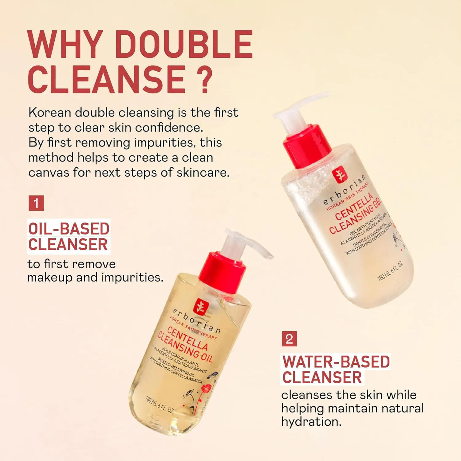 Erborian Centella Routine Travel Kit with Facial Cleansing Oil Makeup Remover (1 fl oz), Facial Cleansing Gel (1 fl oz) & Face Moisturizer Cream (20 ml) - Skin Care for Hydrated & Fresh-Looking Skin