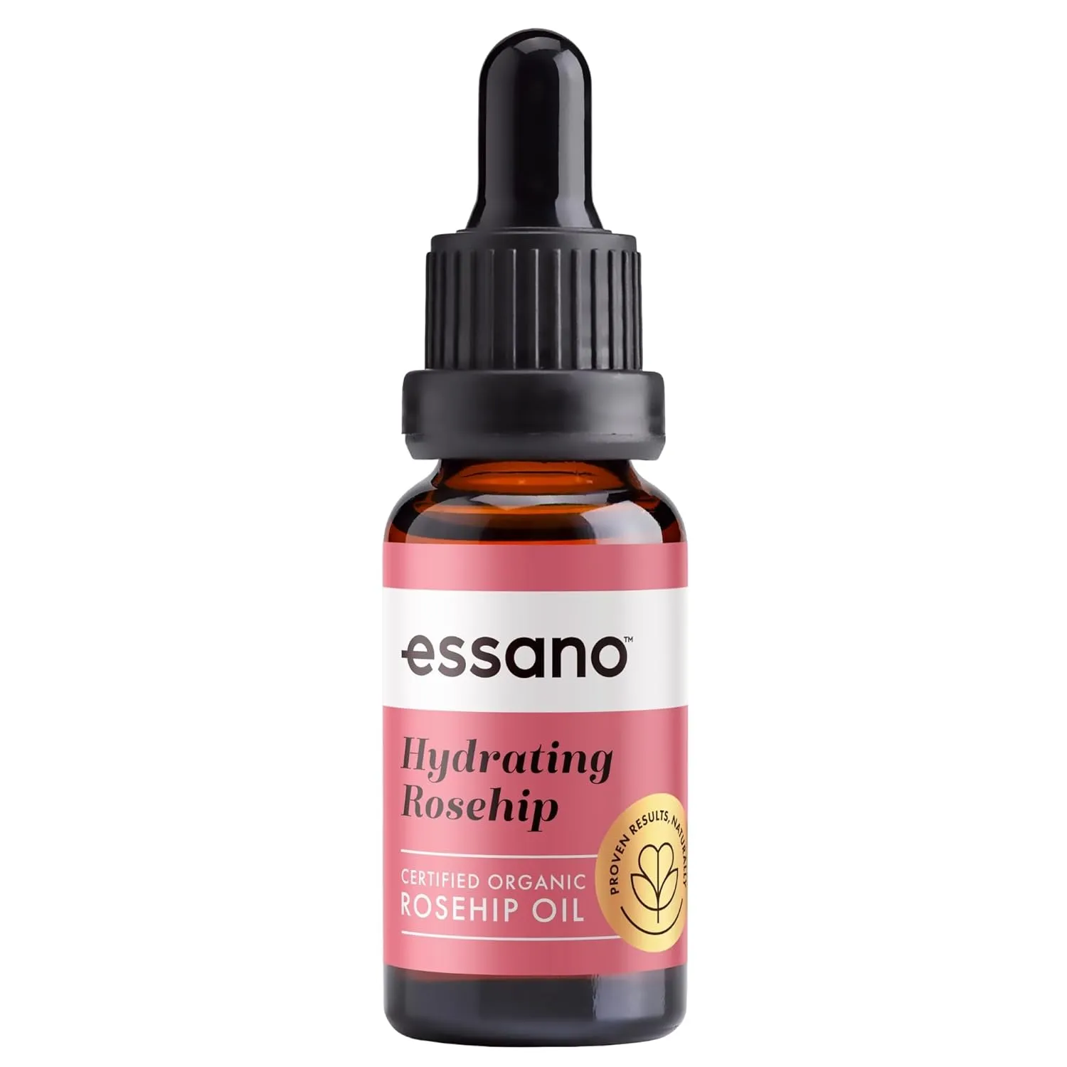 Essano Rosehip Oil for Face Organic Cold Pressed, Skin Care & Body Care with Vitamin E, Polyphenols, Natural Facial & Body Oil to Support Appearance of Fine Lines & Wrinkles, Cruelty Free, 20ml