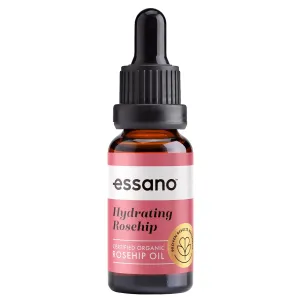 Essano Rosehip Oil for Face Organic Cold Pressed, Skin Care & Body Care with Vitamin E, Polyphenols, Natural Facial & Body Oil to Support Appearance of Fine Lines & Wrinkles, Cruelty Free, 20ml