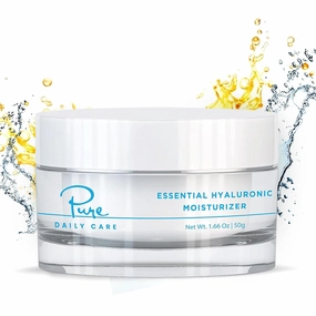 Essential Hyaluronic Moisturizer (1.66 Oz) - Hydrating Silicone-Free Daily Clean Beauty Face Cream for All Skin Types
