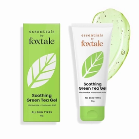 Essentials Soothing Green Tea Oil Free Face Moisturizer | for Oily, Acne-Prone, Combination & Sensitive Skin | Hydrates and Calms Acne | Antioxidant, Lightweight, Non-Sticky | 50g