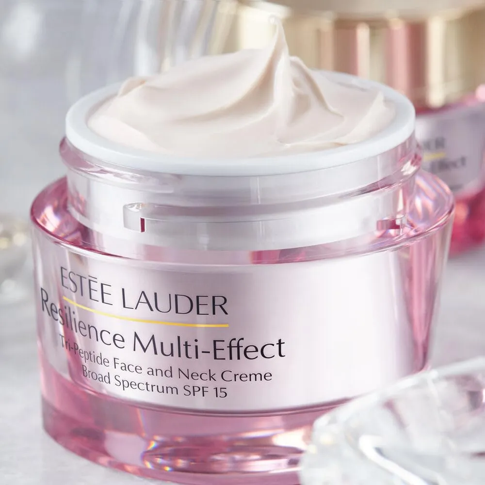Estée Lauder Resilience Multi-Effect Tri-Peptide Face and Neck Cream Moisturizer SPF 15 | Anti-Aging