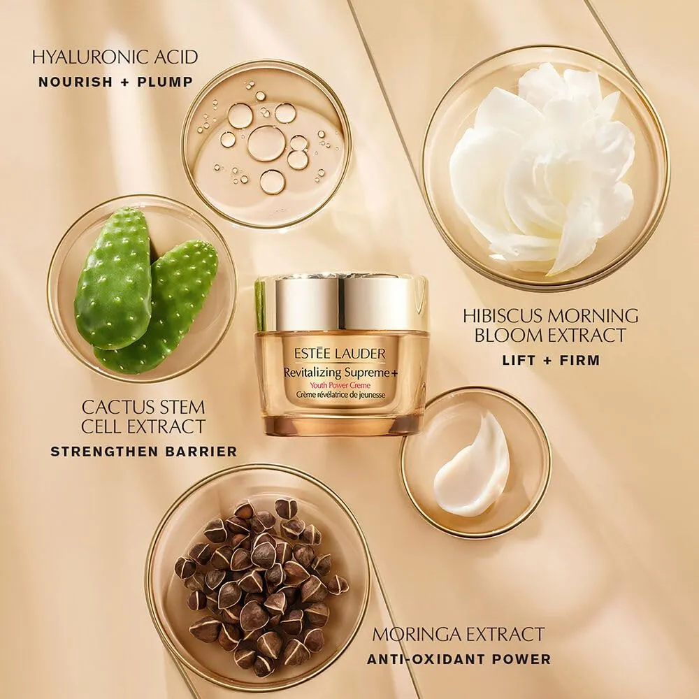 Estée Lauder Revitalizing Supreme  Youth Power Cream Moisturizer with Hyaluronic Acid & Peptides | Anti-Aging