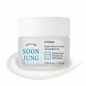 ETUDE Soonjung Hydro Barrier Cream 75ml | Moisturizing and Soothing Cream | Non-Comedogenic, Hypoallergenic & Fragrance Free Moisturizer for Face