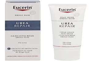 Eucerin 5% Urea Smoothing Face Cream, 50ml - Hydrating Moisturizer for Dry Skin, Dye-Free, Adult