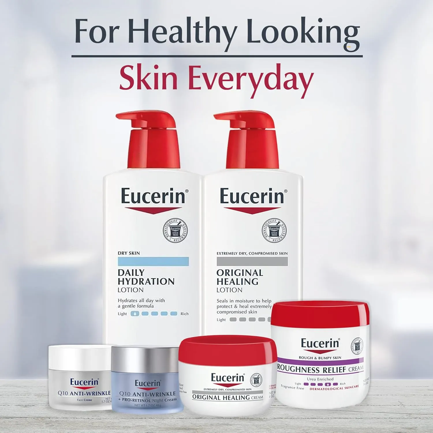 Eucerin Original Healing Cream - Fragrance Free, Rich Lotion for Extremely Dry Skin - 2 Ounce (Pack of 6)