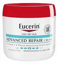 Eucerin Advanced Repair Body Cream for Very Dry Skin, Fragrance Free Daily Body Moisturizer, 16 Oz Jar