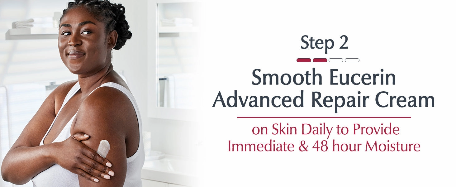 Eucerin Advanced Repair Body Cream for Very Dry Skin, Fragrance Free Daily Body Moisturizer, 16 Oz Jar