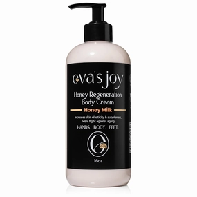 Eva's Joy Honey Milk Regeneration Body Cream, Nourishing Moisturizer for Soft, Glowing Skin, Supports Skin's Natural Health, 16 oz