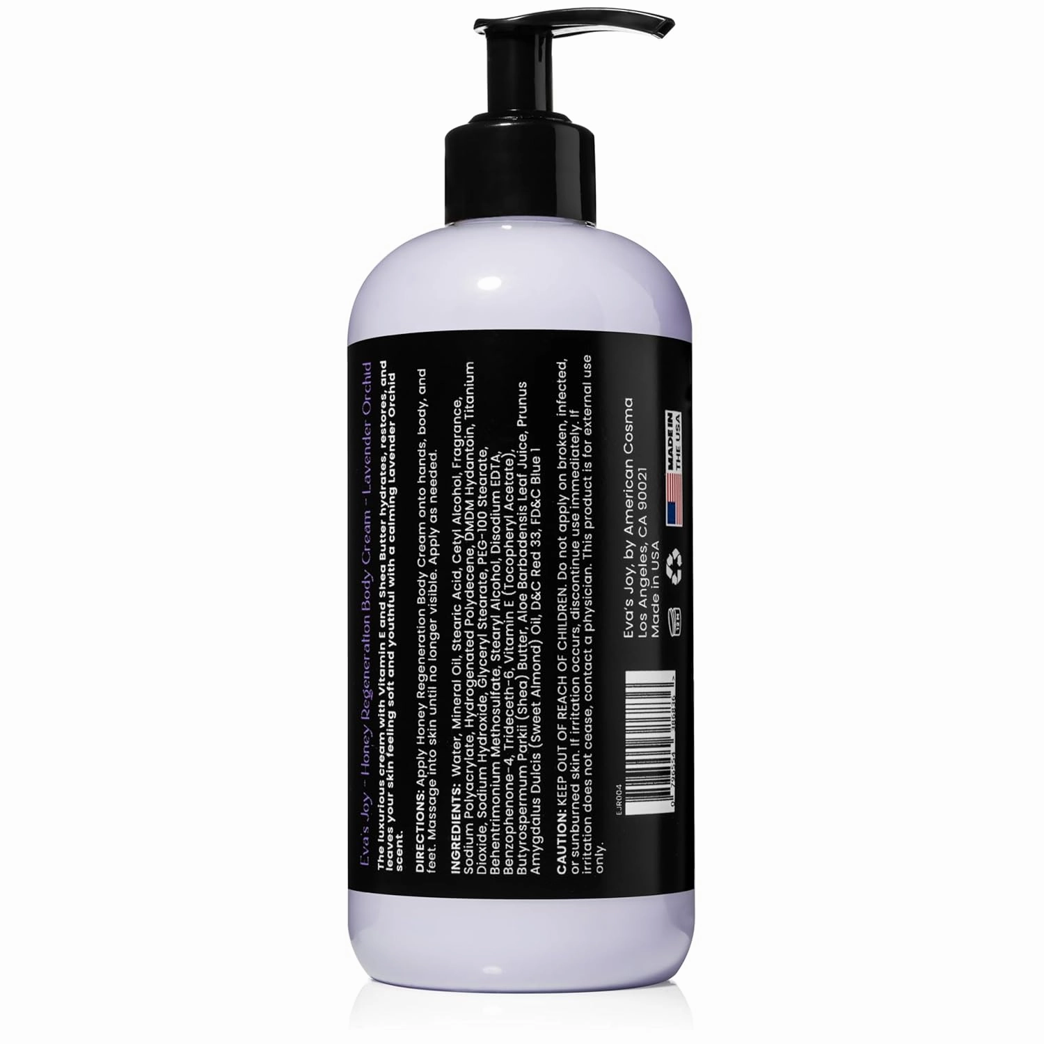Eva's Joy Lavender Orchid Regeneration Body Cream, Nourishing Moisturizer for Soft, Glowing Skin, Non-Greasy, Daily Hydration, Supports Skin's Natural Health, 16 oz