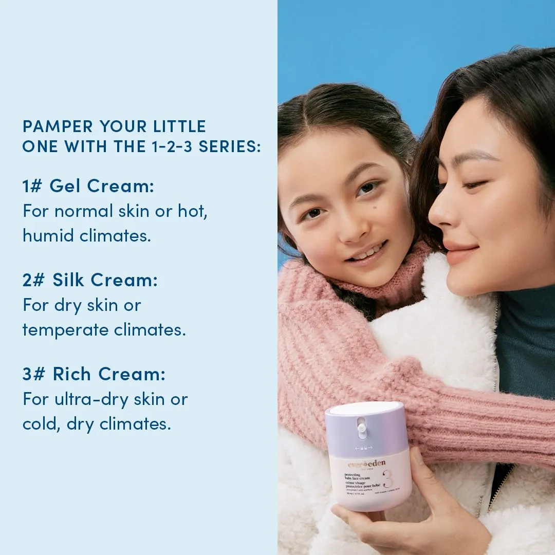 Evereden Protecting Baby Face Cream (1.7 fl. oz.): No.2 Silk Baby Cream - Nourishing Infant Face Moisturizer for Dry Skin & Temperate Climates - Clean and Vegan Ingredients - Fragrance-Free