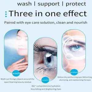 Eye Steamer – Nano Eye Mist Steam Therapy Wand, Heated Portable Eye Treatment for Dry Eye Relief, Mini Rechargeable Moisturizer Soother (White)