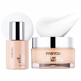 FABYOU EGF Stem Cell Skin Revitalizing Duo – Korean Skin Care Set for Anti-Aging, Skin Repair, Deep Hydration with Cell Renew Facial Ampoule & Moisturizer