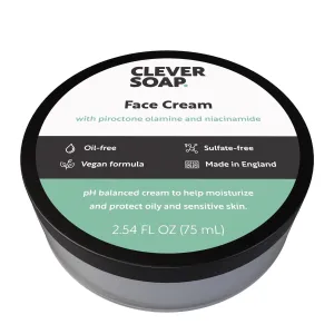 Face Cream – Soothing Daily Moisturizer with Piroctone Olamine & Niacinamide | Oil-Free, Sulfate-Free Calming Gel for Oily, Dry, Flaky, or Sensitive Skin | For Men & Women, 2.54 Fl Oz