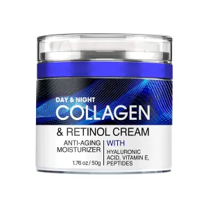 Face Moisturizer Cream, Anti Aging Neck Firming Cream, Collagen Day & Night Face Cream with Nicotinamide Acid for Women & Men 1.76oz