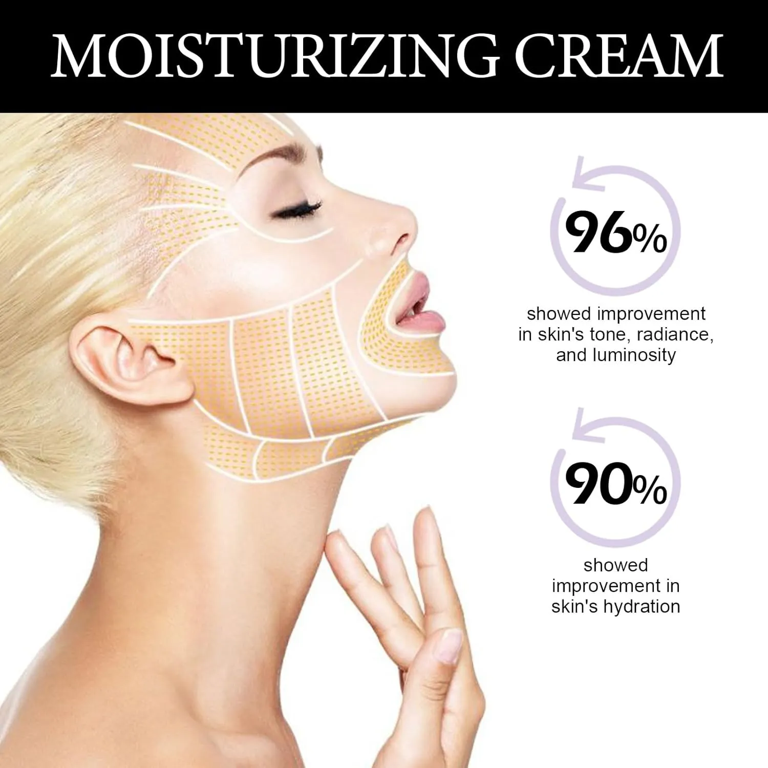 Face Moisturizer Cream, Polypeptide Moisturizer Cream for Facial Women Skin Care (50ml, Purple)