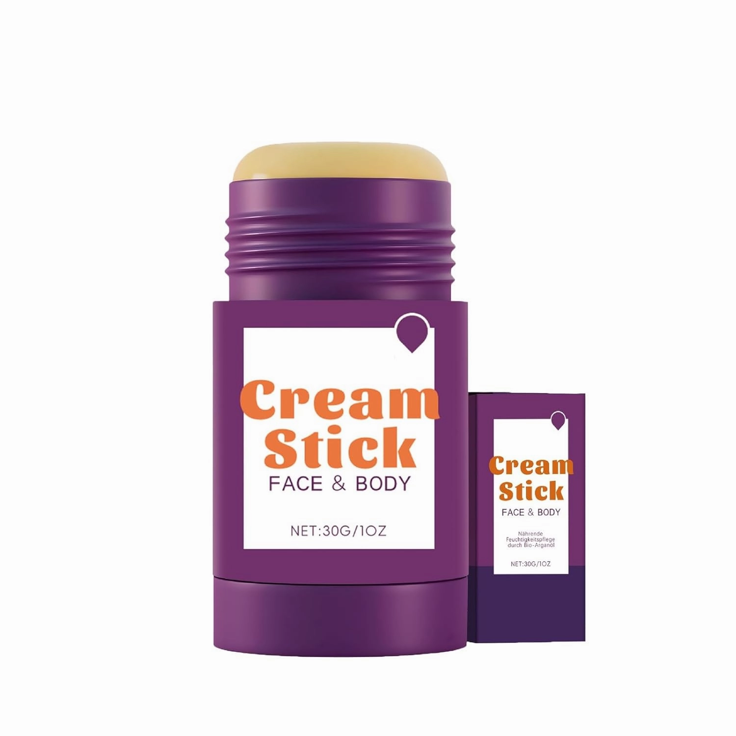 Face & Body Cream Stick, Multi-Purpose Moisture Stick, Soothing & Hydrating, Gentle Non-Greasy, for Women and Men Reduces Wrinkles & Enhances Elasticity Softer Smoother Skin, 30G (1Pc)