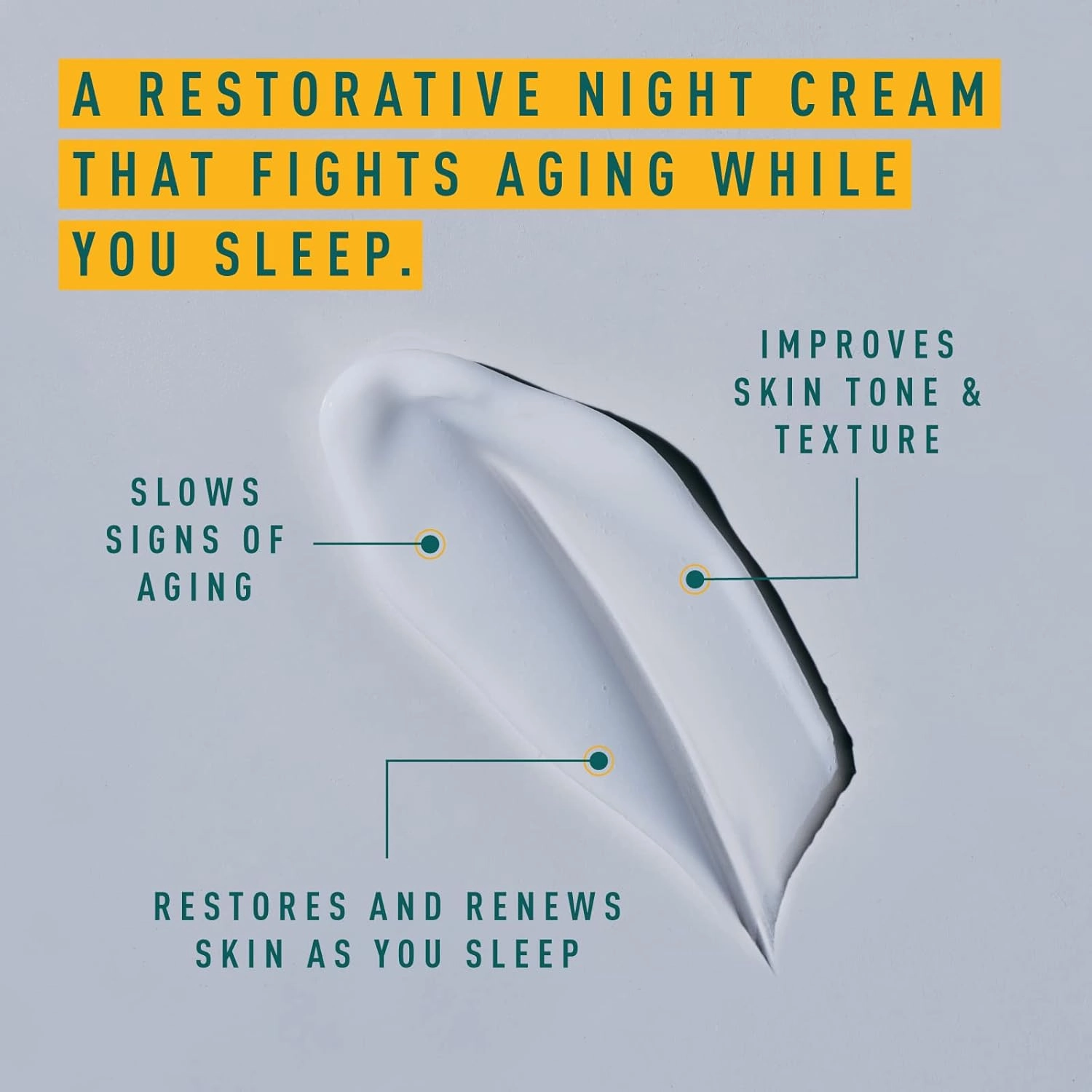 Face Moisturizer, Night Cream, Overnight Moisturizer (1.7 Ounce) - Anti Aging Nighttime Moisturizer, Creatine to Stimulate Collagen Production, Lactic Acid to Improve Skin Texture
