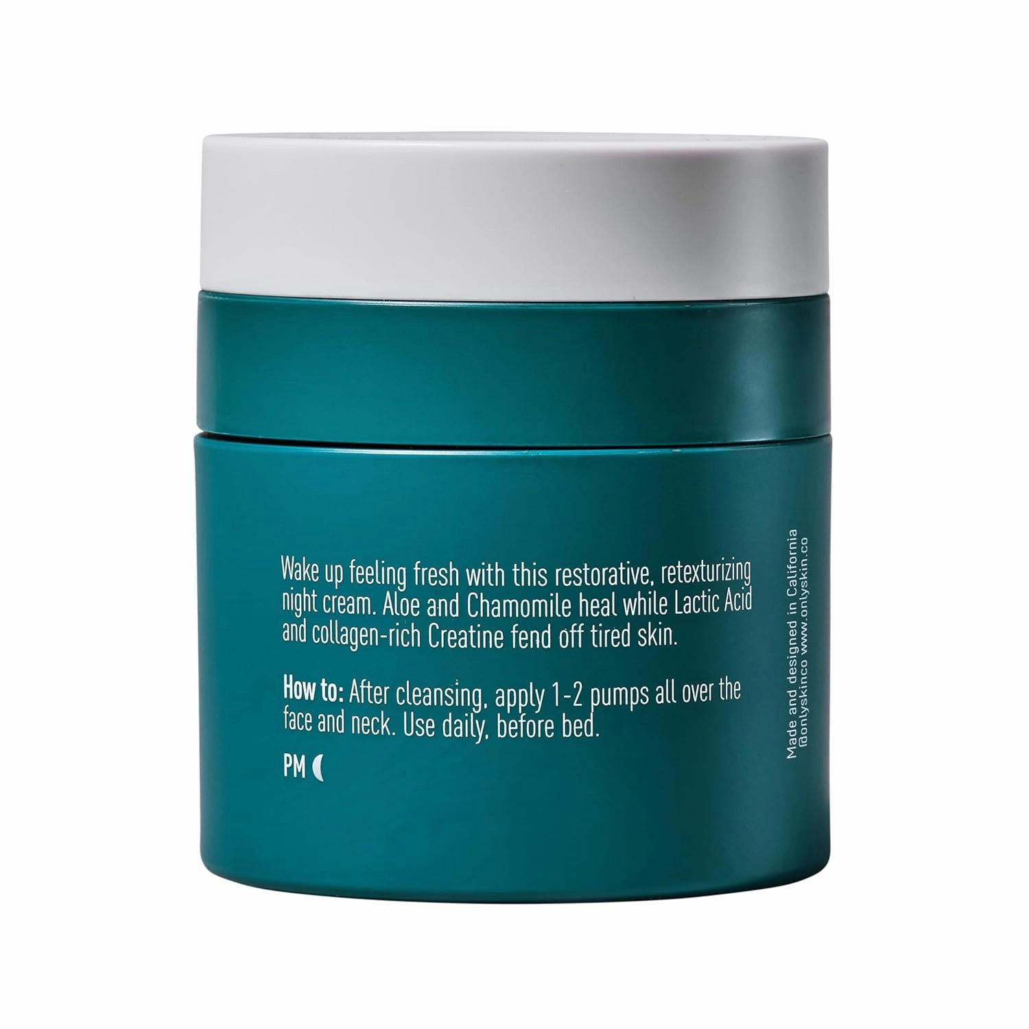 Face Moisturizer, Night Cream, Overnight Moisturizer (1.7 Ounce) - Anti Aging Nighttime Moisturizer, Creatine to Stimulate Collagen Production, Lactic Acid to Improve Skin Texture