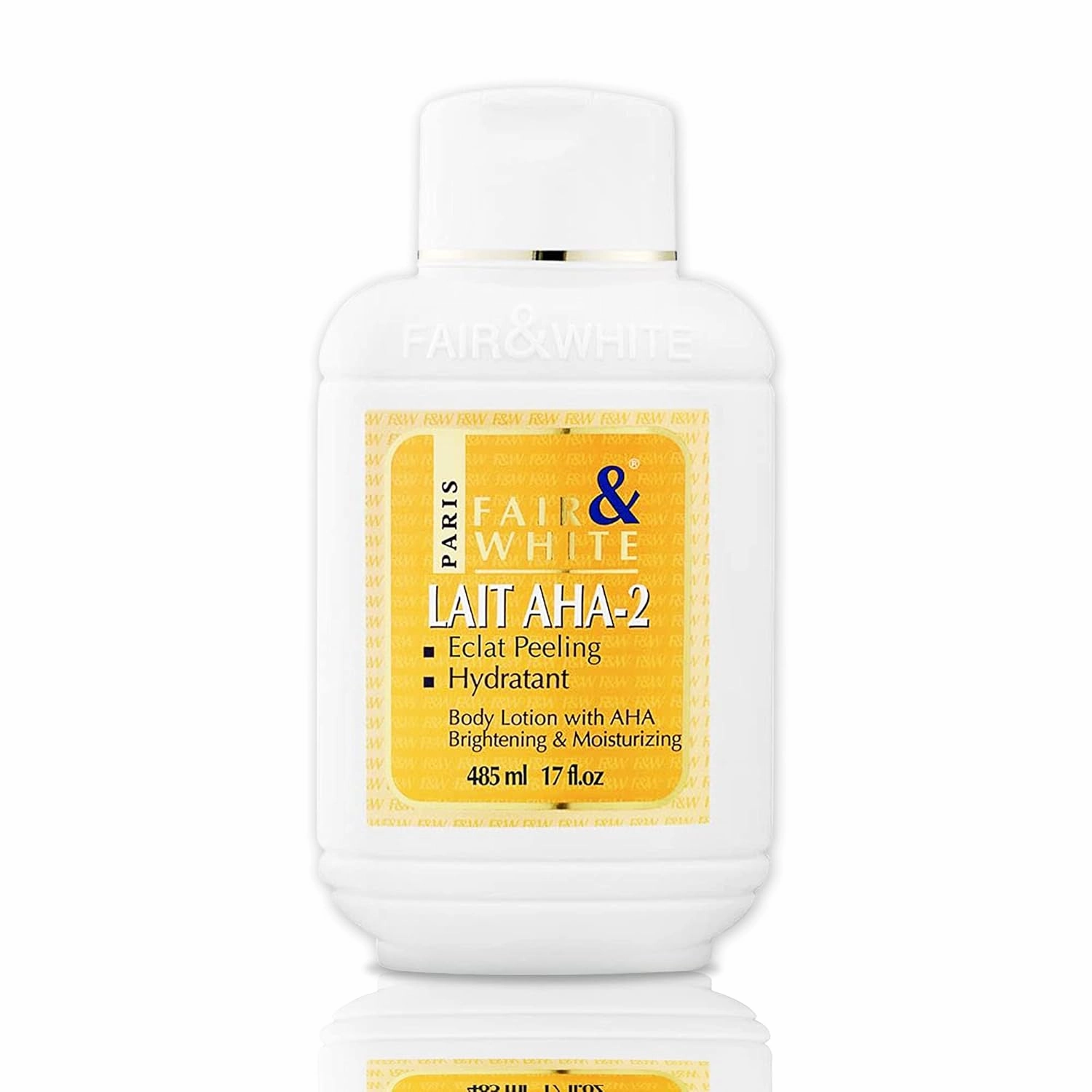 Fair & White Original, AHA Body Lotion – 17.6fl oz / 500ml – Skin Brightening Cream, Lactic Acid Moisturizing Lotion, Even Skin Tone, Helps to Remove Dark Spots