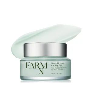 Farm Rx Super Greens Moisturizing Cooling Gel - Vegan Gel Moisturizer (Oil Free) Containing Super Greens to Cool and Refresh Your Skin (90ml/3.04 fl oz) Clean Beauty