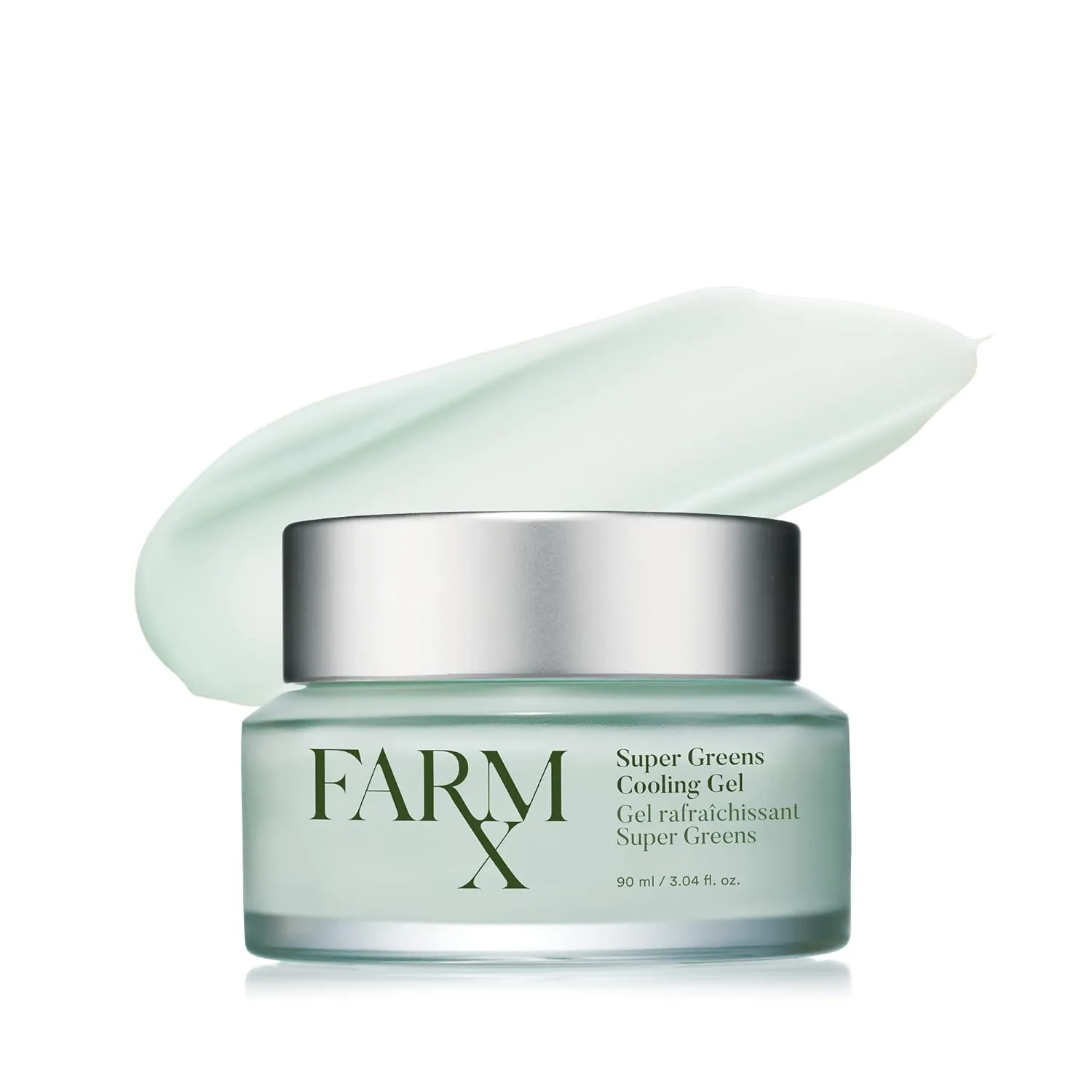 Farm Rx Super Greens Moisturizing Cooling Gel - Vegan Gel Moisturizer (Oil Free) Containing Super Greens to Cool and Refresh Your Skin (90ml/3.04 fl oz) Clean Beauty