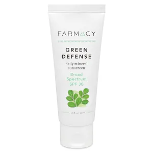 Farmacy Mineral Face Sunscreen SPF 30 - Broad Spectrum Zinc Oxide Sunscreen for Face - Daily Defense Sheer Mineral SPF for Sensitive Skin - Absorbs Quickly   Leaves No White Cast (50ml)