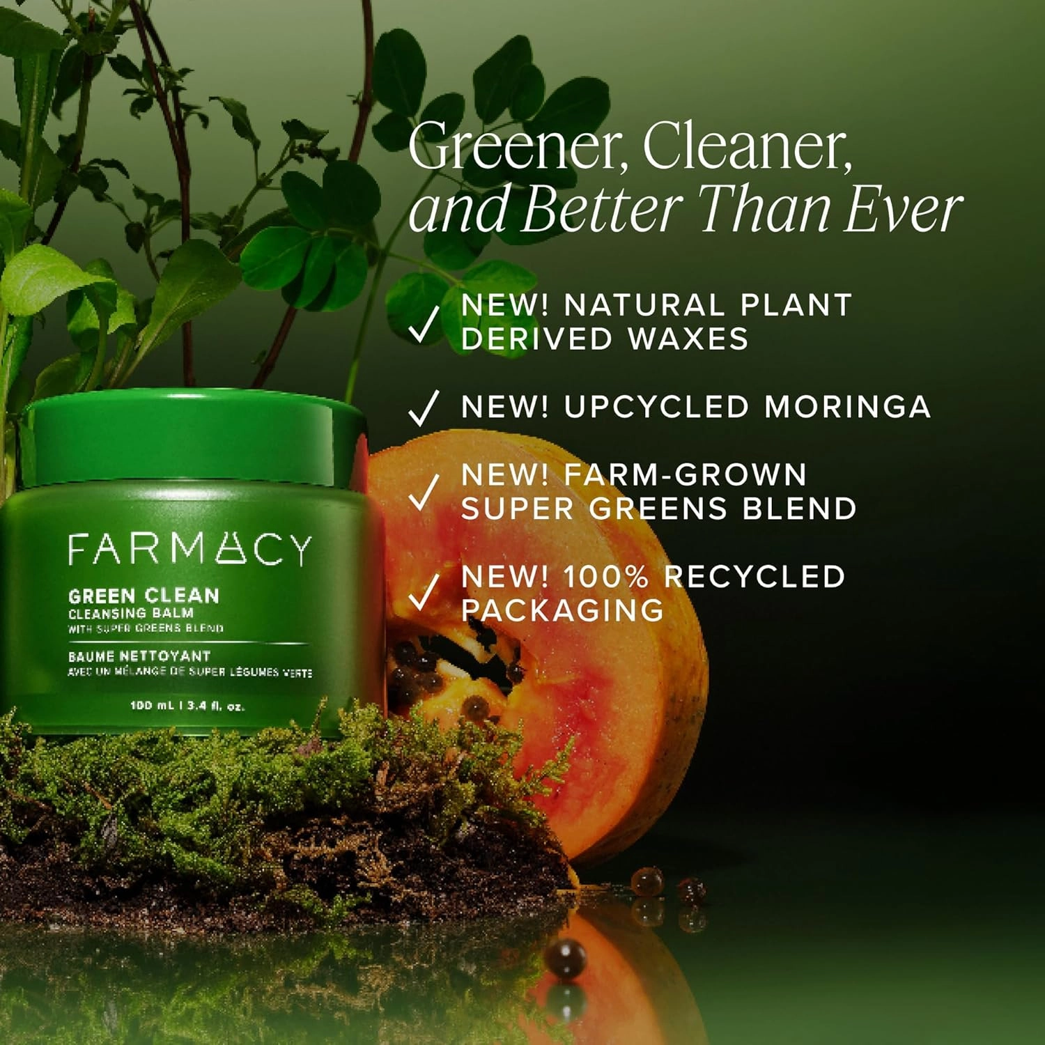 Farmacy Favorites Skin Care Set - Includes Green Clean Cleansing Balm, Wake Up Honey Eye Cream, Honey Halo Face Moisturizer & Lip Smoothie - Travel Size Skincare for Healthy, Glowing Skin (4 Count)