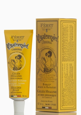 Feret Le Hyalomiel Gel Moisturizer – Rose Poudré – Hydrating Skincare with Organic Honey – Soothing Gel for Dry, Cracked Hands, Feet & Skin – Made in France – 50ml / 1.7oz